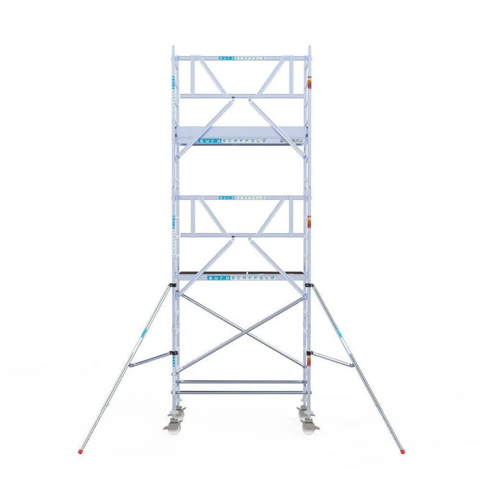 Rollgerüst Euroscaffold Professionell 90x190 6,2m Arbeitshöhe an der Fassade - Gerüstexpress.de