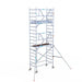 Rollgerüst Euroscaffold Professionell 90x190 6,2m Arbeitshöhe an der Fassade - Gerüstexpress.de