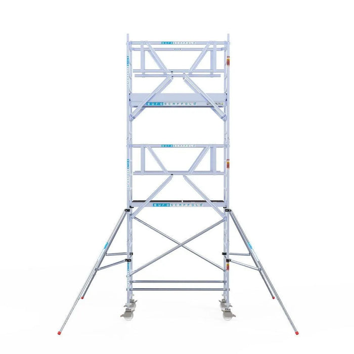Rollgerüst Euroscaffold Professionell 90x190 6,2m Arbeitshöhe Carbonplattform freistehend - Gerüstexpress.de