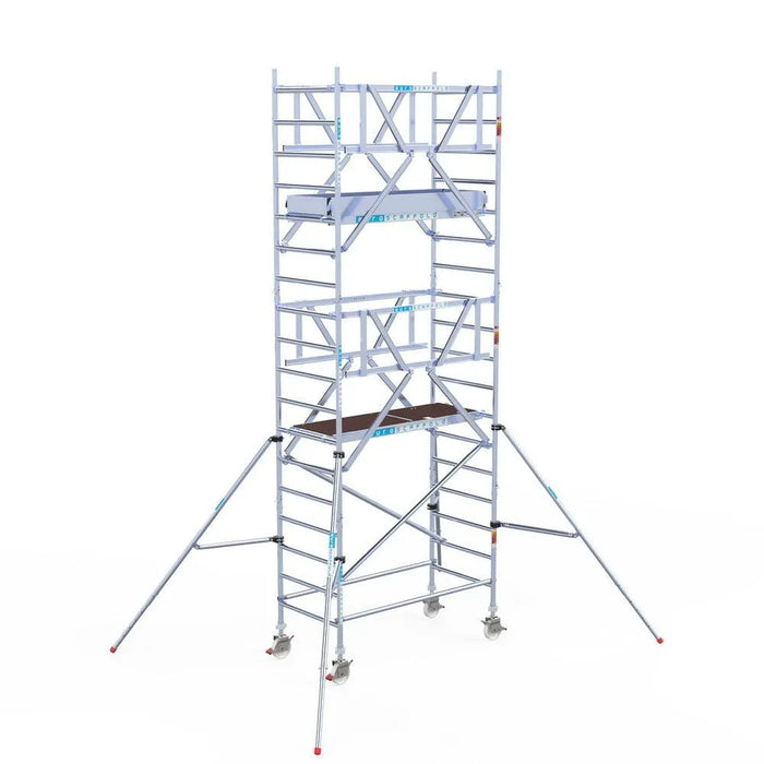 Rollgerüst Euroscaffold Professionell 90x190 6,2m Arbeitshöhe freistehend - Gerüstexpress.de