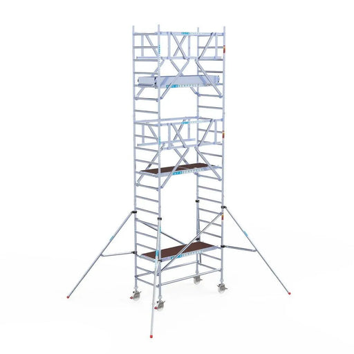 Rollgerüst Euroscaffold Professionell 90x190 7,2m Arbeitshöhe Carbonplattform freistehend - Gerüstexpress.de