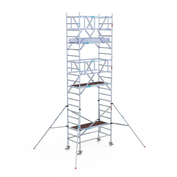 Rollgerüst Euroscaffold Professionell 90x190 7,2m Arbeitshöhe Carbonplattform freistehend - Gerüstexpress.de