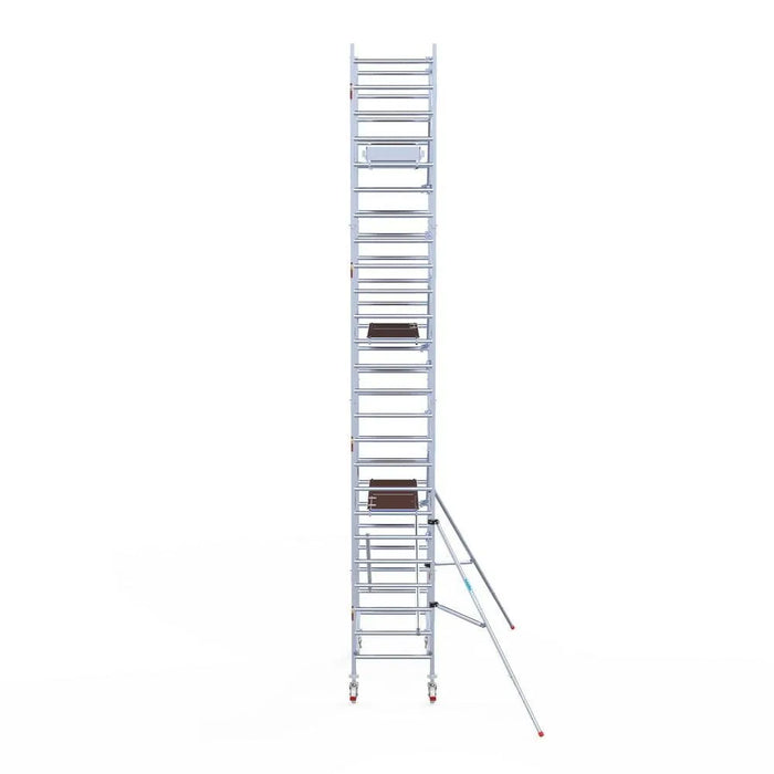 Rollgerüst Euroscaffold Professionell 90x190 8,2m Arbeitshöhe an der Fassade - Gerüstexpress.de