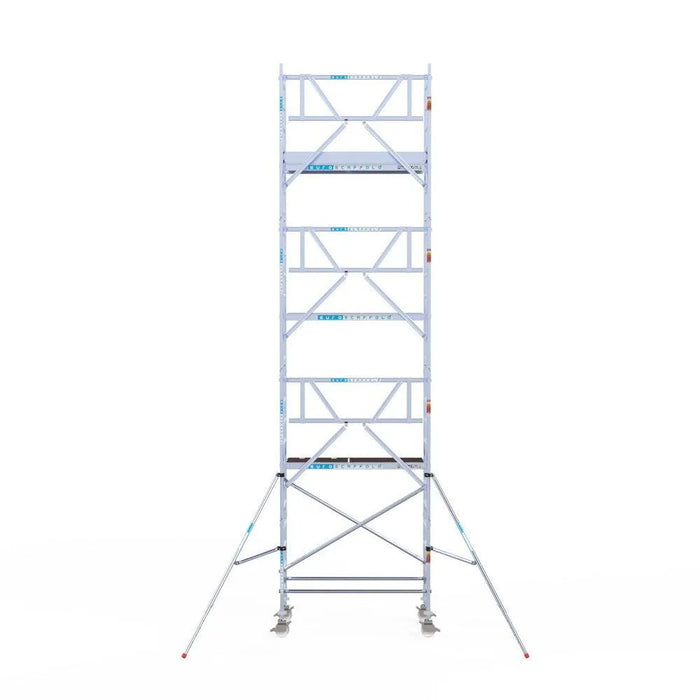 Rollgerüst Euroscaffold Professionell 90x190 8,2m Arbeitshöhe an der Fassade - Gerüstexpress.de