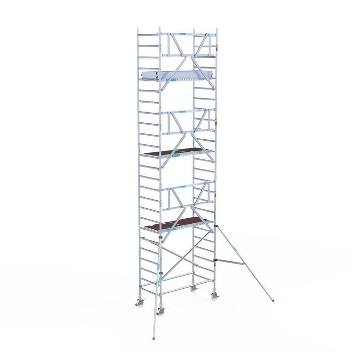 Rollgerüst Euroscaffold Professionell 90x190 8,2m Arbeitshöhe an der Fassade - Gerüstexpress.de