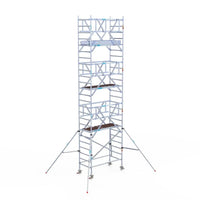 Rollgerüst Euroscaffold Professionell 90x190 8,2m Arbeitshöhe freistehend