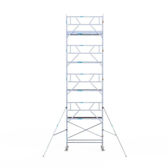 Rollgerüst Euroscaffold Professionell 90x250 10,2m Arbeitshöhe an der Fassade - Gerüstexpress.de