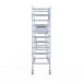 Rollgerüst Euroscaffold Professionell 90x250 4,2m Arbeitshöhe an der Fassade - Gerüstexpress.de