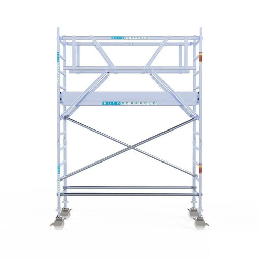 Rollgerüst Euroscaffold Professionell 90x250 4,2m Arbeitshöhe Carbonplattform freistehend - Gerüstexpress.de