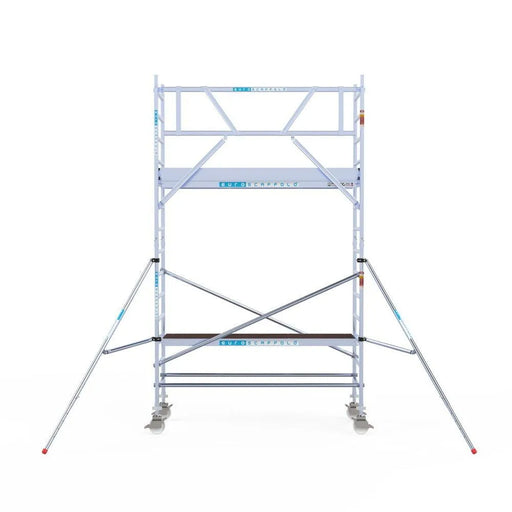 Rollgerüst Euroscaffold Professionell 90x250 5,2m Arbeitshöhe an der Fassade - Gerüstexpress.de