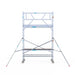 Rollgerüst Euroscaffold Professionell 90x250 5,2m Arbeitshöhe an der Fassade - Gerüstexpress.de