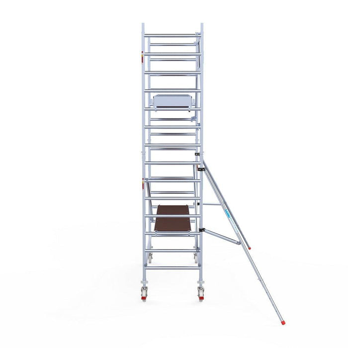 Rollgerüst Euroscaffold Professionell 90x250 5,2m Arbeitshöhe an der Fassade - Gerüstexpress.de