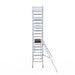 Rollgerüst Euroscaffold Professionell 90x250 6,2m Arbeitshöhe an der Fassade - Gerüstexpress.de