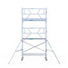 Rollgerüst Euroscaffold Professionell 90x250 6,2m Arbeitshöhe an der Fassade - Gerüstexpress.de