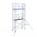 Rollgerüst Euroscaffold Professionell 90x250 6,2m Arbeitshöhe an der Fassade - Gerüstexpress.de