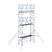 Rollgerüst Euroscaffold Professionell 90x250 7,2m Arbeitshöhe Carbonplattform freistehend