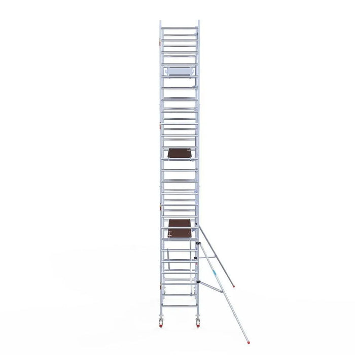 Rollgerüst Euroscaffold Professionell 90x250 8,2m Arbeitshöhe an der Fassade - Gerüstexpress.de