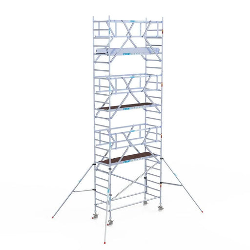 Rollgerüst Euroscaffold Professionell 90x250 8,2m Arbeitshöhe Carbonplattform freistehend - Gerüstexpress.de