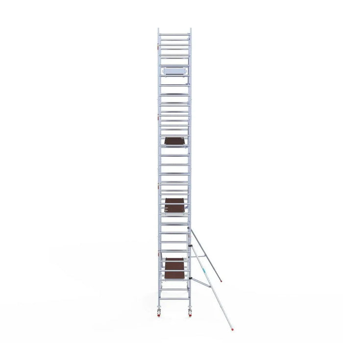 Rollgerüst Euroscaffold Professionell 90x250 9,2m Arbeitshöhe an der Fassade - Gerüstexpress.de