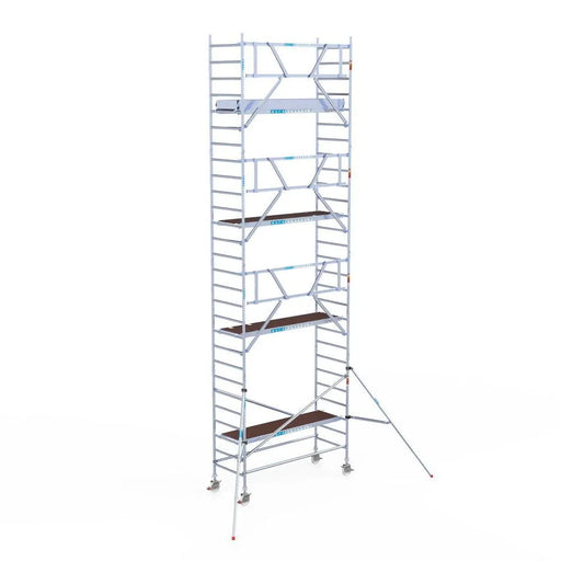 Rollgerüst Euroscaffold Professionell 90x250 9,2m Arbeitshöhe an der Fassade - Gerüstexpress.de
