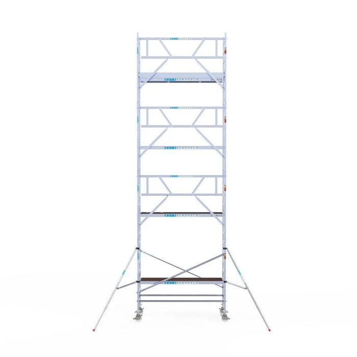 Rollgerüst Euroscaffold Professionell 90x250 9,2m Arbeitshöhe an der Fassade - Gerüstexpress.de