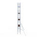 Rollgerüst Euroscaffold Professionell 90x305 10,2m Arbeitshöhe Carbonplattform gegen Fassade - Gerüstexpress.de