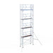 Rollgerüst Euroscaffold Professionell 90x305 10,2m Arbeitshöhe Carbonplattform gegen Fassade - Gerüstexpress.de