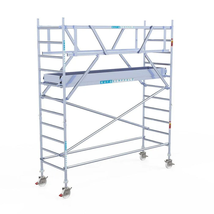 Rollgerüst Euroscaffold Professionell 90x305 4,2m Arbeitshöhe Carbonplattform freistehend - Gerüstexpress.de