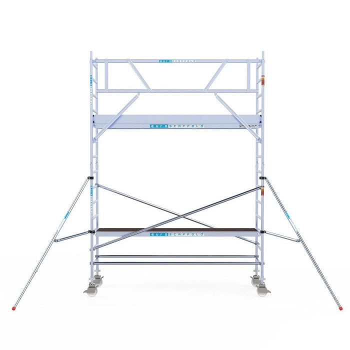 Rollgerüst Euroscaffold Professionell 90x305 5,2m Arbeitshöhe an der Fassade - Gerüstexpress.de