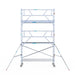 Rollgerüst Euroscaffold Professionell 90x305 6,2m Arbeitshöhe an der Fassade - Gerüstexpress.de