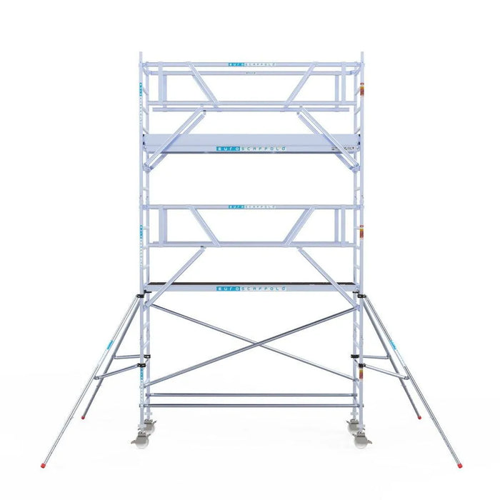 Rollgerüst Euroscaffold Professionell 90x305 6,2m Arbeitshöhe Carbonplattform freistehend - Gerüstexpress.de