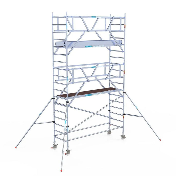 Rollgerüst Euroscaffold Professionell 90x305 6,2m Arbeitshöhe Carbonplattform freistehend - Gerüstexpress.de