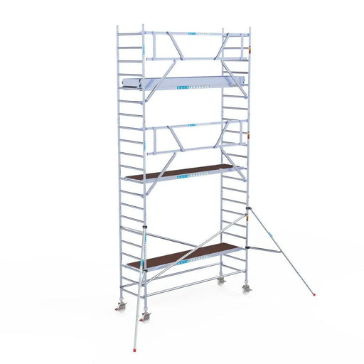 Rollgerüst Euroscaffold Professionell 90x305 7,2m Arbeitshöhe an der Fassade - Gerüstexpress.de