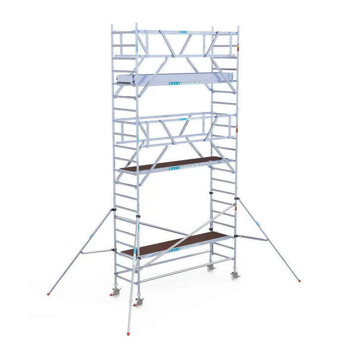 Rollgerüst Euroscaffold Professionell 90x305 7,2m Arbeitshöhe Carbonplattform freistehend - Gerüstexpress.de