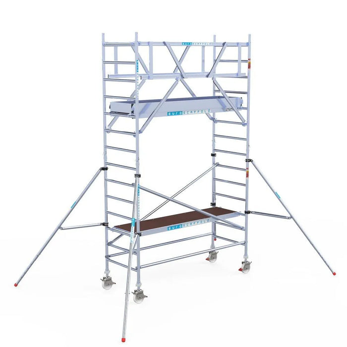 Rollgerüst Original 90x250 Eurogerüst Original 5,2m Arbeitshöhe Carbonplattform freistehend - Gerüstexpress.de