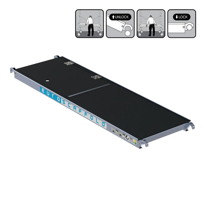 Rollgerüstplattformen aus Carbon oder Holz – mit/ohne Luke | 190/250/305/400 cm - Gerüstexpress.de