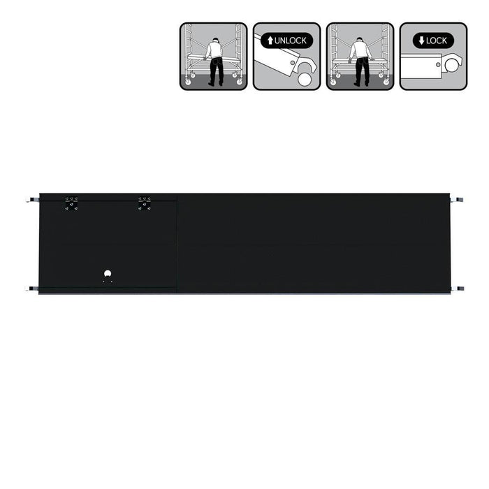 Rollgerüstplattformen aus Carbon oder Holz – mit/ohne Luke | 190/250/305/400 cm - Gerüstexpress.de