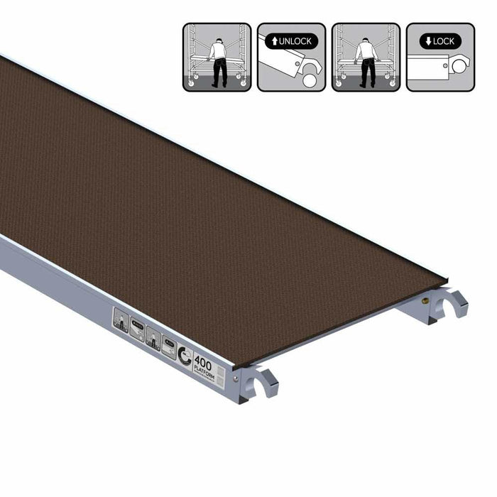 Rollgerüstplattformen aus Carbon oder Holz – mit/ohne Luke | 190/250/305/400 cm - Gerüstexpress.de