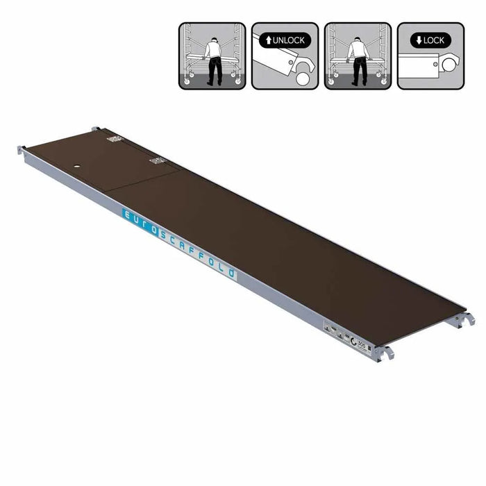 Rollgerüstplattformen aus Carbon oder Holz – mit/ohne Luke | 190/250/305/400 cm - Gerüstexpress.de