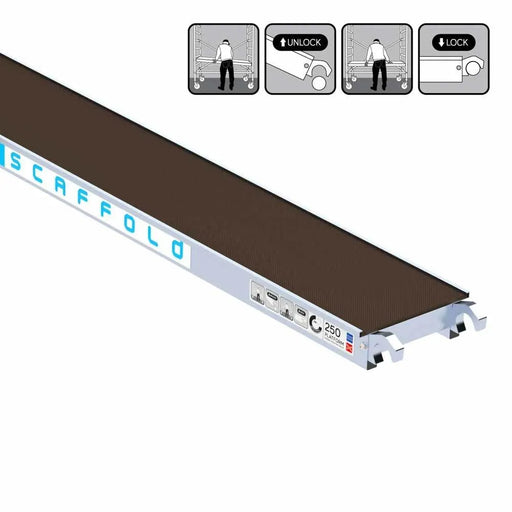 Rollgerüstplattformen schmal 250x30 cm ohne Klappe - Gerüstexpress.de