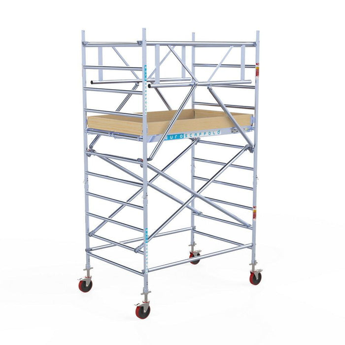 Rollgerüst Euroscaffold Basic Plus 135x190 4,2m Arbeitshöhe freistehend - GerüstExpress