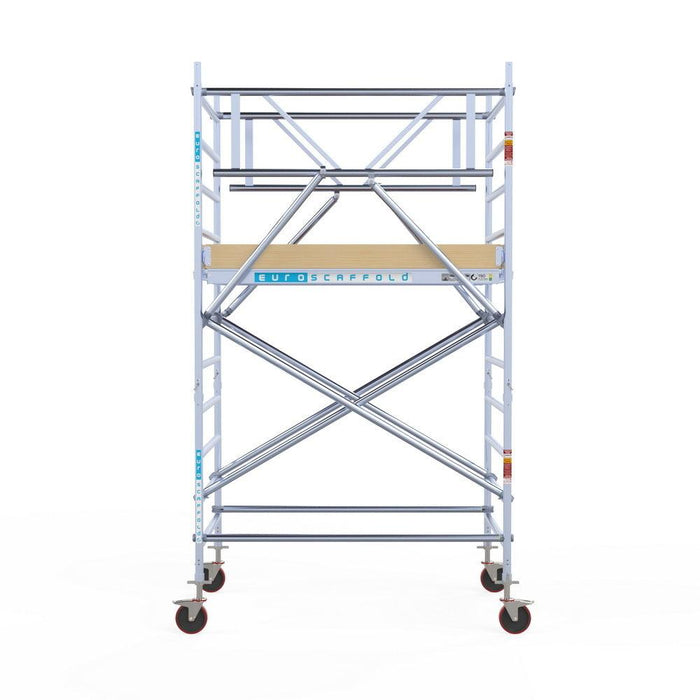 Rollgerüst Euroscaffold Basic Plus 135x190 4,2m Arbeitshöhe freistehend - GerüstExpress