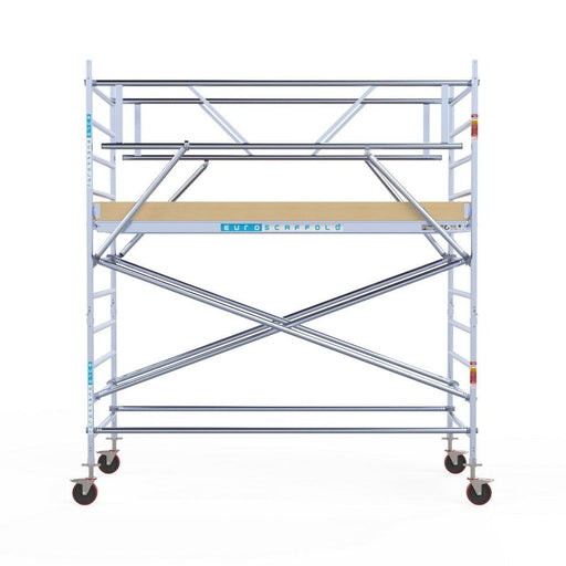 Rollgerüst Euroscaffold Basic Plus 135x305 4,2m Arbeitshöhe freistehend - GerüstExpress