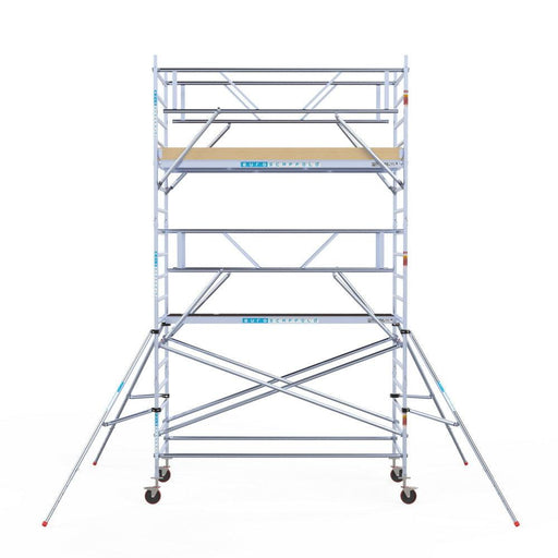 Rollgerüst Euroscaffold Basic Plus 135x305 6,2m Arbeitshöhe freistehend mit Carbon - GerüstExpress