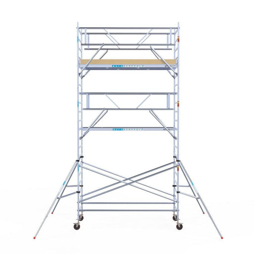 Rollgerüst Euroscaffold Basic Plus 135x305 7,2m Arbeitshöhe freistehend mit Carbon - GerüstExpress
