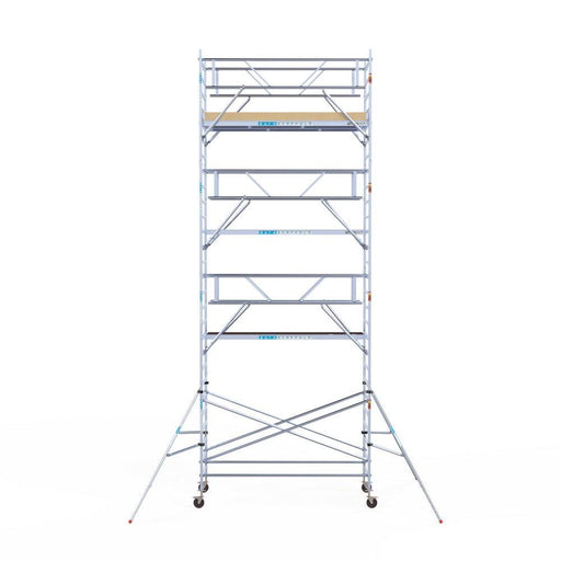 Rollgerüst Euroscaffold Basic Plus 135x305 9,2m Arbeitshöhe freistehend mit Carbon - GerüstExpress