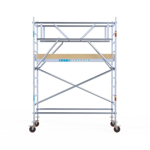 Rollgerüst Euroscaffold Basic Plus 90x250 4,2m Arbeitshöhe freistehend mit Carbon - GerüstExpress