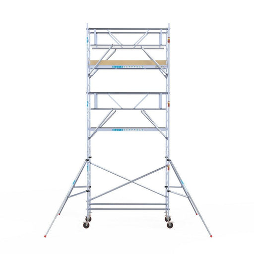 Rollgerüst Euroscaffold Basic Plus 90x250 7,2m Arbeitshöhe freistehend mit Carbon - GerüstExpress