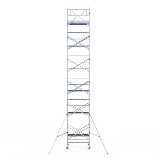Rollgerüst Eurogerüst Original 135x190 13,2m Arbeitshöhe an der Fassade - GerüstExpress