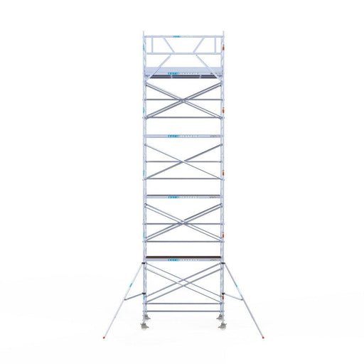 Rollgerüst Euroscaffold Original 135x250 10,2m Arbeitshöhe an der Fassade - GerüstExpress